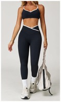 Leggings Deportivos Personalizados al por Mayor para Mujer, con Bolsillo, Cintura Media, Costuras Visibles, Transpirables, Antibacterianos, de Algodón/Bambú