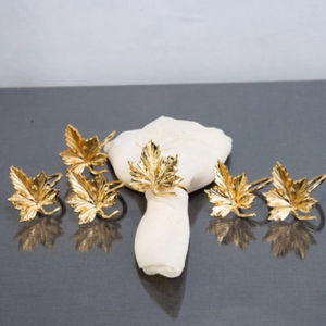 Hoja de Ginkgo dorada clásica para decoración de mesa de comedor, servilletero de Metal Botánico para Hotel, restaurante, accesorios de ajuste de mesa - Product Image 5