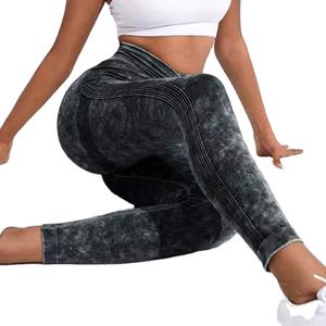 Dropship High Waist Designer Yoga Pants <b>Leggings</b> for <b>Women</b> Solid <b>Pattern</b> Elastic Waist Closure Logo Positioned Waist - Product Image 1