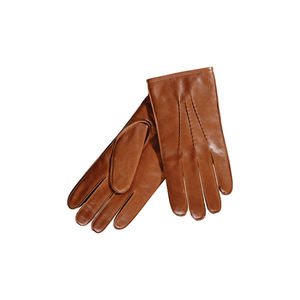 Gants cuir homme en cuir d'agneau marron cognac - Product Image 2