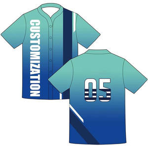 Maillot de baseball pour hommes personnalisé respirant et conception libre brodé en usine avec couleur de sublimation pour les équipes - Product Image 5