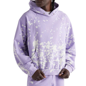 Nuevas Sudaderas con Capucha de Invierno al por Mayor, Personalizadas, de Alta Calidad, de Poliéster/Algodón, con Diseño Salpicado de Pintura, Estilo Urbano, Corte Regular, Hip Hop - Product Image 1