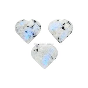 Haute qualité arc-en-ciel pierre de lune coeur cristal naturel pierre semi-précieuse pour Reiki méditation Feng Shui énergie guérison sculpture - Product Image 1