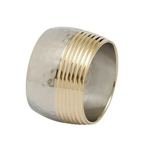 Rond de serviette en métal pour la tenue de fête Rond de serviette de forme ronde avec support en tissu Fabricant fait à la main de table d'hôtel - Product Image 5