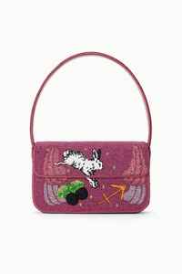 Bolso de Hombro Azul con Cuentas, Bordado del Zodíaco Capricornio, Bolso de Mano con Cuentas de Vidrio, Monedero con Flores y Cerezas, Bolso de Playa de Verano con Solapa, Bolso Tipo Tote - Product Image 6