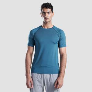 T-shirt de performance GA en vert, 100 % polyester, tricot léger, impression sérigraphiée, étiquette personnalisée, style performance vert pour l'exercice - Product Image 1