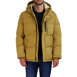 Customized High Quality OEM Hooded <b>Canvas</b> Winter Puffer Jacket Thick Bubble Coat Men Streetwear Breathable Waterproof Made - Product Image 3