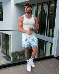 กางเกงขาสั้นถักกันยับสำหรับทุกเพศ100% โพลีเอสเตอร์สั่งพิมพ์ลายตามสั่ง - Product Image 3