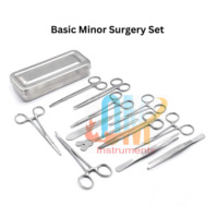 Ensemble de 13 pièces de kit de chirurgie mineure de base, instruments chirurgicaux en acier inoxydable de qualité médicale, réutilisables, autoclavables, norme allemande