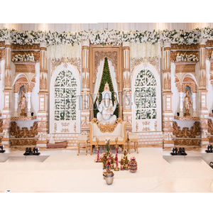 Escenario Real para Ceremonia de Boda Malaya, Escenario con Temática de Ganesha Indio para Bodas, Escenario Tradicional para Bodas Indias en Atlanta - Product Image 1