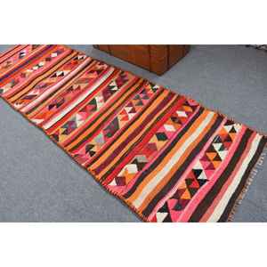 Turkish Rug, <b>Runner</b> 3.1x9.9 ft Rug, <b>Red</b> Floral Rug - Product Image 3
