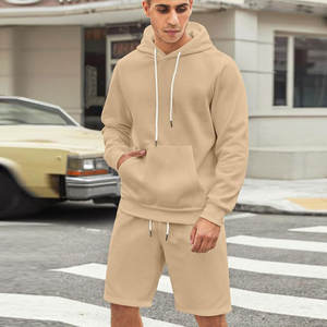 Nouveauté : Ensemble sweat à capuche et short pour homme, imprimé sportif, 100 % coton, couleur et logo personnalisables, service OEM, fabriqué au Pakistan - Product Image 2