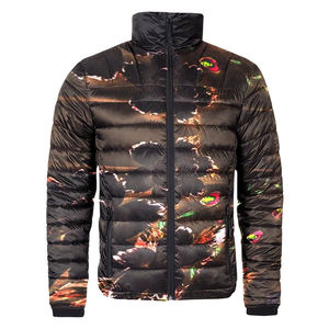 Wholesale Custom Men's winter <b>jacket</b> Cotton Warm <b>Cropped</b> <b>Puffer</b> Puff Bubble Sublimation Print Zipper Closure Breathable Feature - Product Image 5