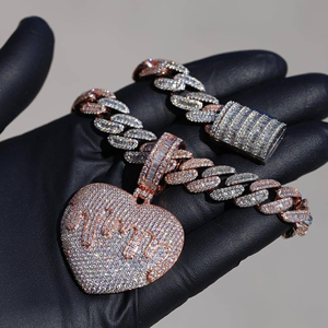 Alta calidad 925 plata esterlina IcedOut diamante estilo Hip Hop joyería fina con perla Moissanite joyería fina colgantes y dijes - Product Image 4