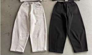 Lupin fieltro lavado ácido pantalones acampanados hombres Casual cordón cintura gris Puff estampado algodón Joggers Flare pantalones de chándal polar Jogger - Product Image 3