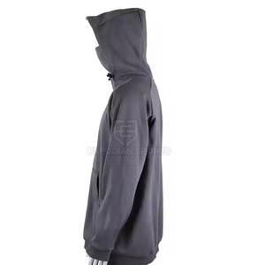 Usine directe hiver fermeture éclair cagoule sweats à capuche 100% coton écologique respirant séchage rapide couleur personnalisée vêtements de plein air pour hommes - Product Image 4