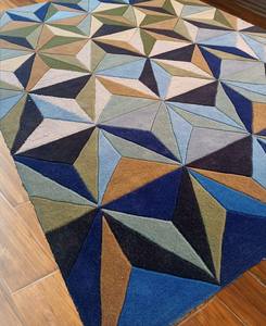 Custom Large Modern Geometrical Wool Area <b>Rug</b>/Carpet Hand-Tufted for Home <b>Bedroom</b> Living Room Office with Customized Size - Product Image 2