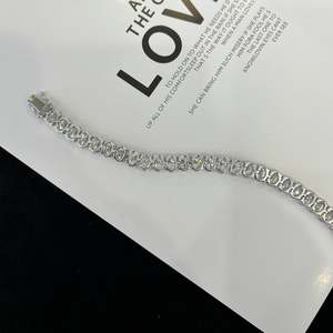 15tcw Oval Lab Grown Diamond Tennis Bracelet in <b>Solid</b> White <b>Gold</b> DEF VVSVS IGI Certified Wedding Elegant Stylish for Women - Product Image 2