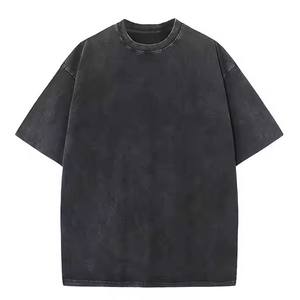 T-shirts pour hommes de haute qualité personnalisés du fabricant Design d'été délavé à l'acide Épaule ample 100% coton Plusieurs couleurs - Product Image 1