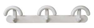 Porte-vêtements à 3 emplacements avec 1/2 pomolo (cm.) 46,5x11,5 H) Blanc - Product Image 1