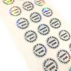 High Quality Unique Holographic Sticker Anti-Counterfeit Stickers Factory Variable Data Security Hologram Labels
