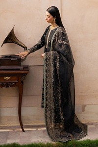 Robes indiennes et pakistanaises pour femmes 2025 Dernières robes Salwar Kameez élégantes avec imprimé feuille Robes en tissu de designer pakistanais pour femmes - Product Image 5