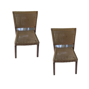 Silla de comedor de alta calidad para exteriores e interiores para hoteles y restaurantes Silla de mimbre sin brazos Muebles de comedor - Product Image 2