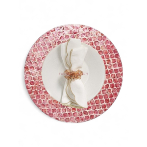 แผ่นรองจานมุกแดงธรรมชาติสำหรับโต๊ะอาหารแบบสบายๆ และของตกแต่งบ้านจากเวียดนาม - Product Image 2