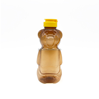 Bouteilles de miel 327ml Bouteille d'ours en plastique pour miel 454g