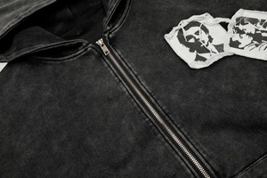 Customize Cheap Price Unisex Oversized Winter Fleece <b>Pullover</b> Hoodies Heavy Weight 100% Cotton Zipper Digital Printing Solid - Product Image 6