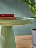 Table d'appoint ronde décorative en métal en laiton AK de couleur vert pastel clair Table personnalisée pour mobilier de bureau/mobilier d'hôtel