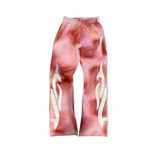 Pantalon de survêtement décontracté pour homme, coupe droite, léger, taille mi-haute, effet usé, broderie, haute qualité, avec service OEM et prix bas - Product Image 1