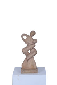 Escultura de madera hecha a mano Embrace of Souls, dos figuras abrazantes, decoración de Arte Moderno elegante para el hogar o propósito de regalo significativo - Product Image 2