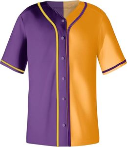 Maillots de baseball pour hommes respirant à manches courtes Hip Hop sport décontracté boutonné uniformes chemises vierges ensemble Baseball Jersey - Product Image 2