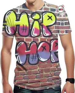 เสื้อเจอร์ซีย์ผ้าฝ้ายพิมพ์ลายกราฟฟิตี้สำหรับทุกเพศ, เสื้อฟุตบอลแฟชั่นทำจากผ้าฝ้ายแห้งเร็วระบายอากาศได้ดีใช้เป็น3D กราฟฟิตี - Product Image 2