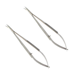Tijeras de microresorte personalizadas, tijeras quirúrgicas oftálmicas de acero inoxidable alemán, tijera de hoja microcurva - Product Image 1