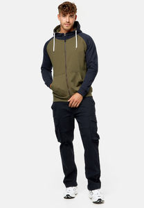 Lpmx เสื้อฮู้ดผู้ชายผ้าฝ้ายขนแกะแขนยาวมีซิปสีดำ & สีเขียวแบบสปอร์ตระบายอากาศได้ดี450 GSM - Product Image 3