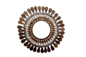 Well Selling Iron <b>Mirror</b> Art <b>Irregular</b> Circular Living Room Metal Frame Wall <b>Mirror</b> Decor Christmas Vintage Luxury Space Casual - Product Image 4