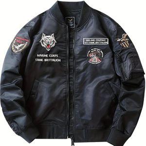 Veste Varsity pour homme avec patch logo Design personnalisable 100% toile de coton imperméable et respirante pour style classique - Product Image 2