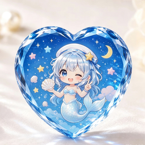 Portachiavi Personalizzato in Acrilico a Forma di Cuore con Diamante, Ciondolo con Logo in Cristallo, Iniziali e Date, Idea Regalo Romantica per Coppie, Amore in Memoria - Product Image 6