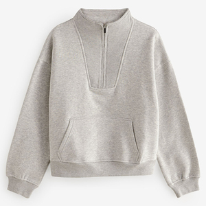 Sudadera transpirable con logotipo personalizado y hombros caídos 2025/sudadera informal holgada de mujer con mangas regulares de nuevo estilo para mujer 2025 - Product Image 1
