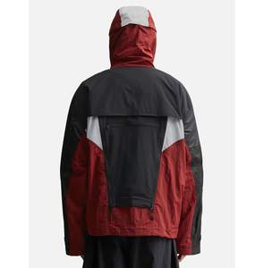 High Street Veste Coupe-Vent Respirant Bloc De Couleur Nylon Coton Stand Lumière Sportswear Casual Hiver Logo Personnalisé Plus La Taille - Product Image 5