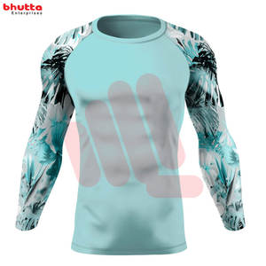 Vente chaude Rush Guard Hommes Taille Personnalisée Confortable Compression Fitness Rash Guard À Manches Longues Hommes Compression Rash Guard - Product Image 1
