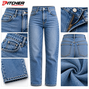 Jeans de Mezclilla para Mujer con Pierna de Barril Personalizada, Denim Lavado para Boutiques de Moda, Producción de Marca Privada con MOQ Bajo - Product Image 6