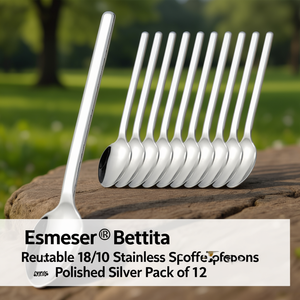 ช้อนกาแฟสแตนเลสสตีล 18/10 ยี่ห้อ Esmeyer Bettina ขนาด 15.8 ซม. แบบใช้ซ้ำได้ สีเงินขัดเงา แพ็ค 12 ชิ้น - Product Image 3