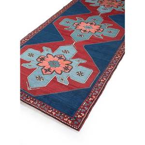 Alfombra Grande de Lana Anudada a Mano Nuray Azul Pae-4236 para Uso Doméstico - para Sala de Estar, Dormitorio, Pasillo, Diseño Rectangular Hecho a Mano - Product Image 1
