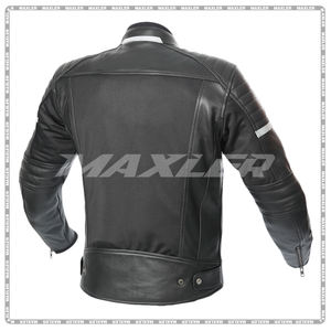 Veste de moto en cuir homologuée CE pour homme | Veste de motard durable | Veste d'équitation en cuir toutes saisons - Product Image 2