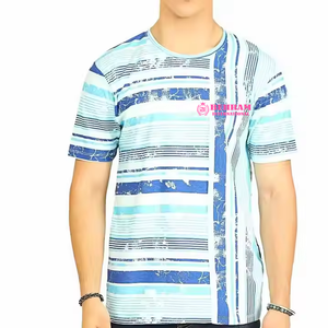 T-shirt décontracté pour homme en polyester à col rond, coupe classique, respirant et à séchage rapide, impression numérique personnalisée de haute qualité OEM - Product Image 6