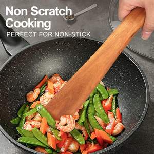 Spatule de cuisine polyvalente en bois d'acacia - Spatule fine et petite palette de mélange - Mini spatule en bois naturel pour bocaux et étaler - Product Image 1