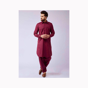 Wholesale Factory Men's Casual Pakistani Muslim Shalwar Kameez Summer Breathable 100% Cotton Trendy Fashion Metal Buttons High - Product Image 4